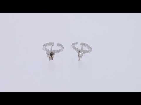 0.40 CaratRound Lab Created Moissanite Circle Stud Earrings In 925 Sterling Silver