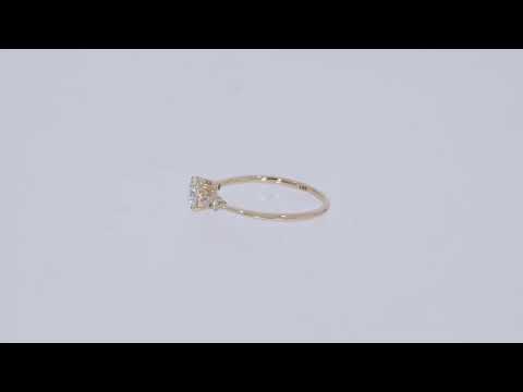 IGI Certified Lab Grown Diamond 5 Stone Engagement Ring (10K/14K Solid Gold) 0.66 Cttw Round Shape Anniversary Promise Ring For Women Jewelry