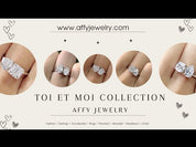 Toi Et Moi 2-Stone Heart & Asscher Cut Moissanite Ring