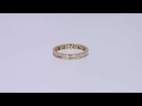 Load and play video in Gallery viewer, 1.80 Carat Baguette Shape IGI Certified Lab Grown Diamond Eternity Engagement Wedding Band Ring In 10K Or 14K Solid Gold
