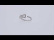 1.90 Carat Emerald, Heart & Round Cut Lab Created Moissanite Adjustable Toi Et Moi Ring In 925 Sterling Silver & 10K Solid Gold