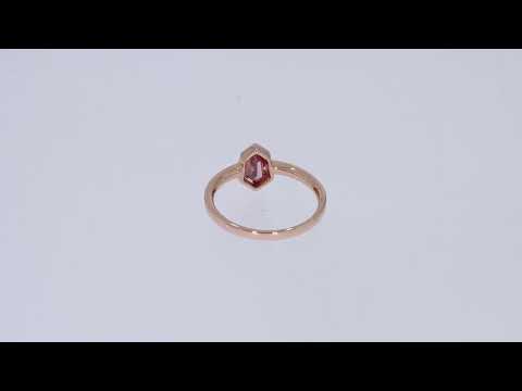 Load and play video in Gallery viewer, 0.85 Carat Kite Shape Pink IGI Certified Lab Grown Diamond Bezel Set Solitaire Engagement Wedding Ring For Women In 10K Or 14K Solid Gold
