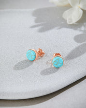 Turquoise Dome Stud Earrings